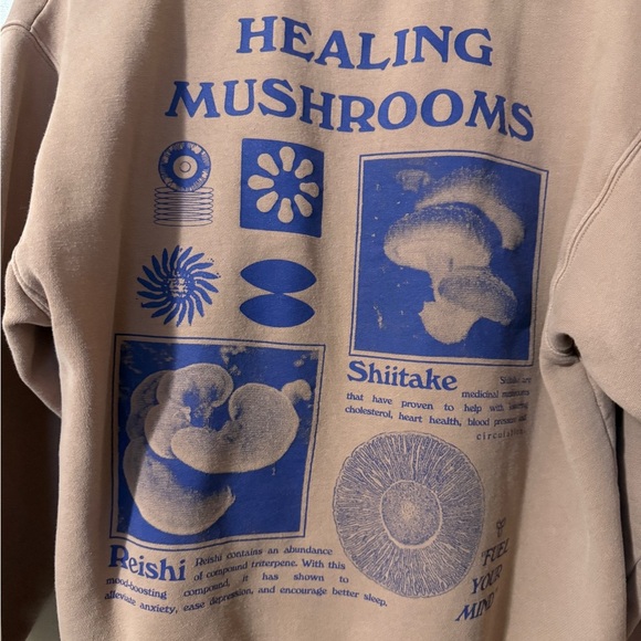 TNA Aritzia Healing Mushrooms Sweatshirt Crewneck - Picture 4 of 6